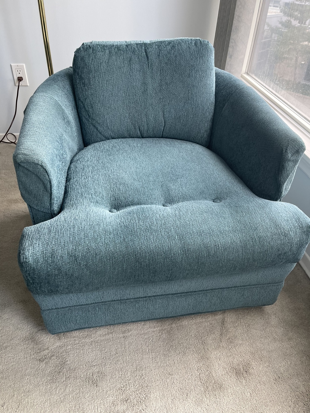 Arm chair set of two  and feet rest - photo 2