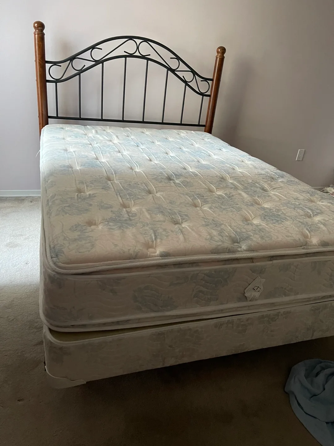 Mattress with bed frame and Box Spring thumbnail