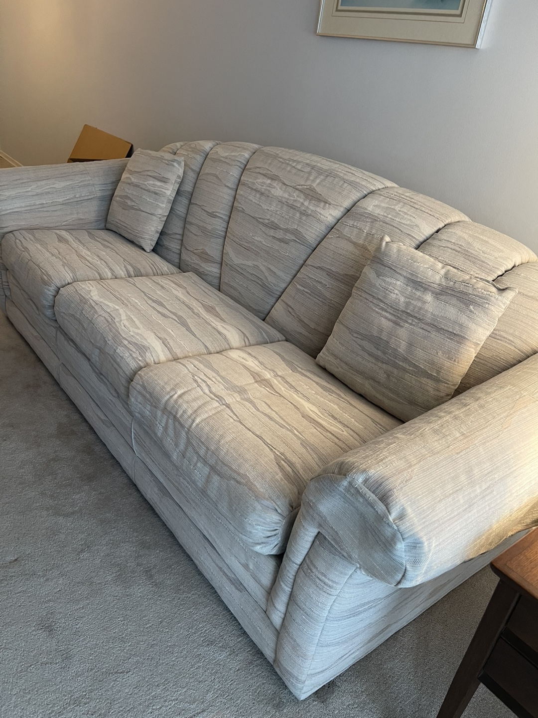 Beige Sofa with Three Cushions - photo 4