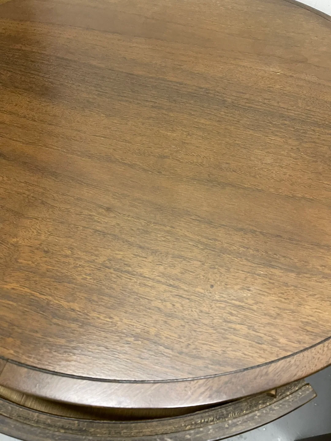 Antique Round Wooden End Table with Drawer image indicator(5)