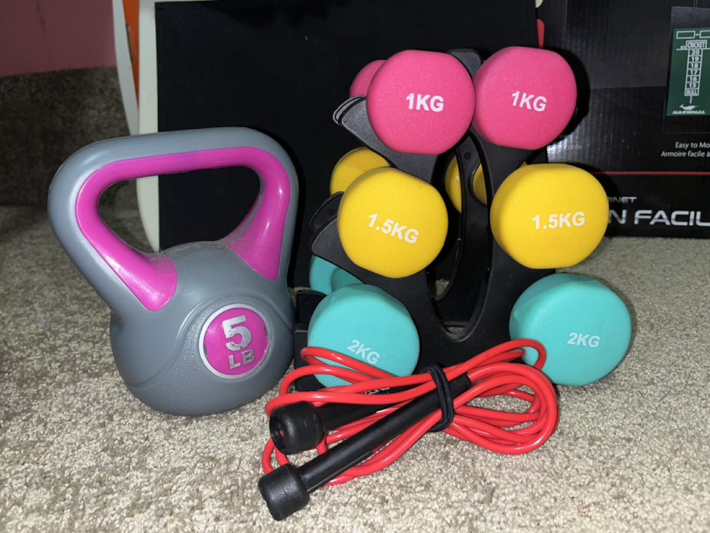 Home Gym Starter Kit - Kettlebell, Dumbbells, Jump Rope - photo 2
