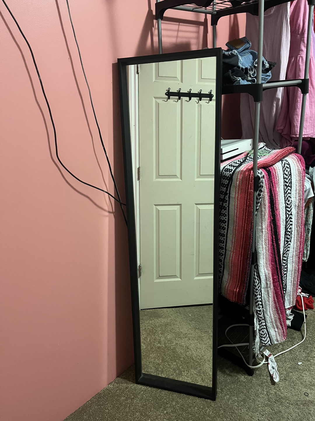 Full Length Black Frame Mirror - photo 3