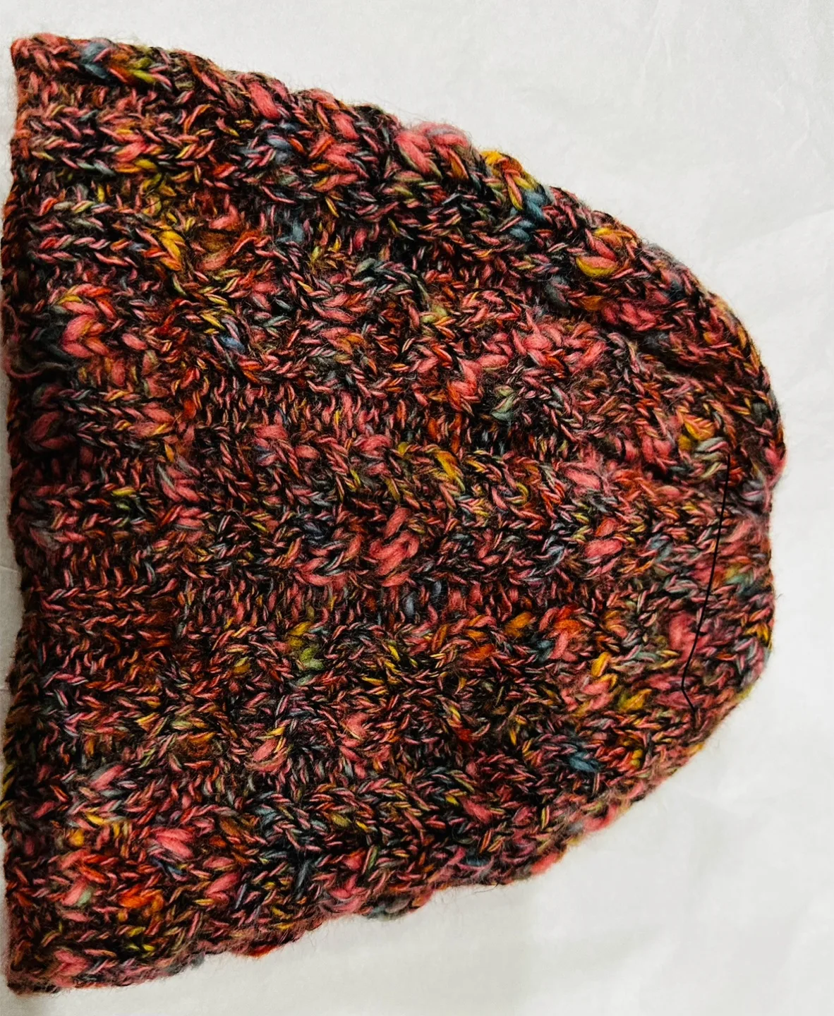Hand-knitted beanie, multicoloured image indicator(2)