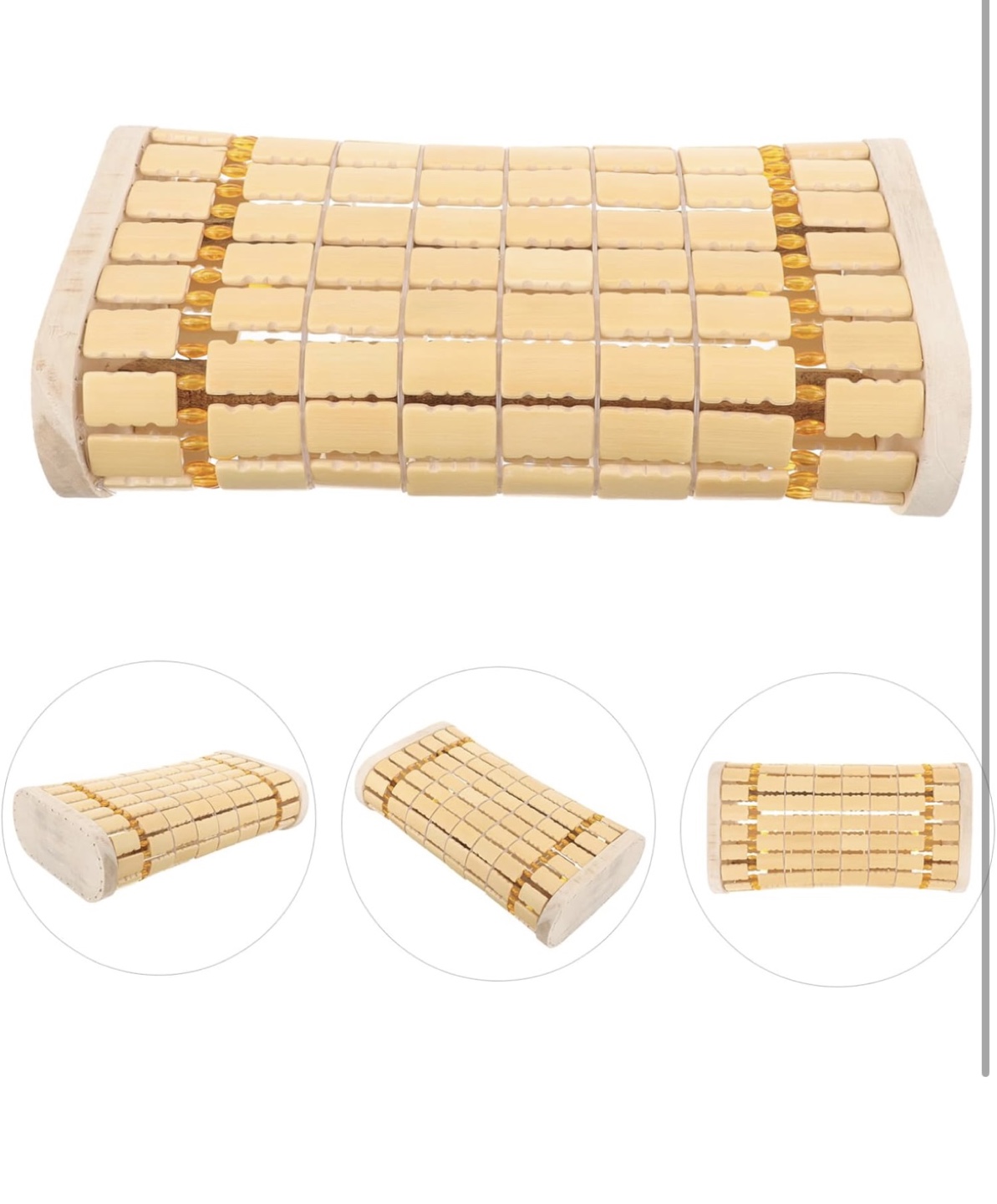 Bamboo Massage Pillow - Ergonomic Lumbar Support - photo 4
