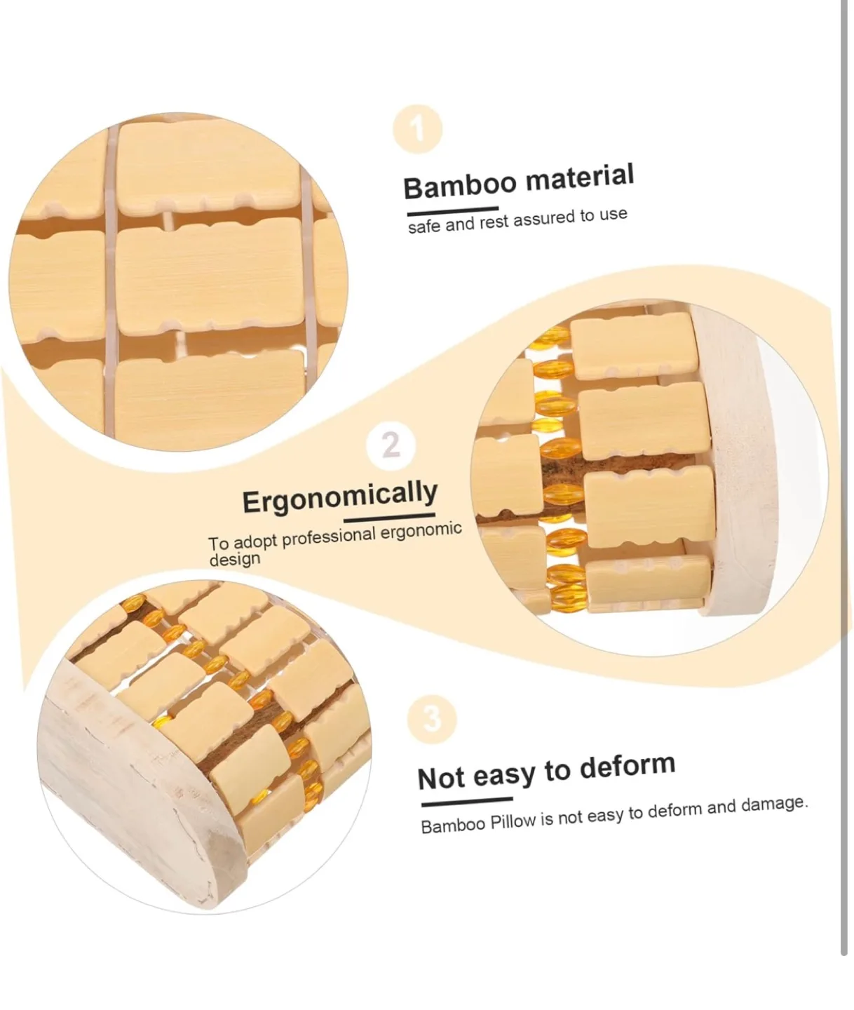 Bamboo Massage Pillow - Ergonomic Lumbar Support image indicator(9)