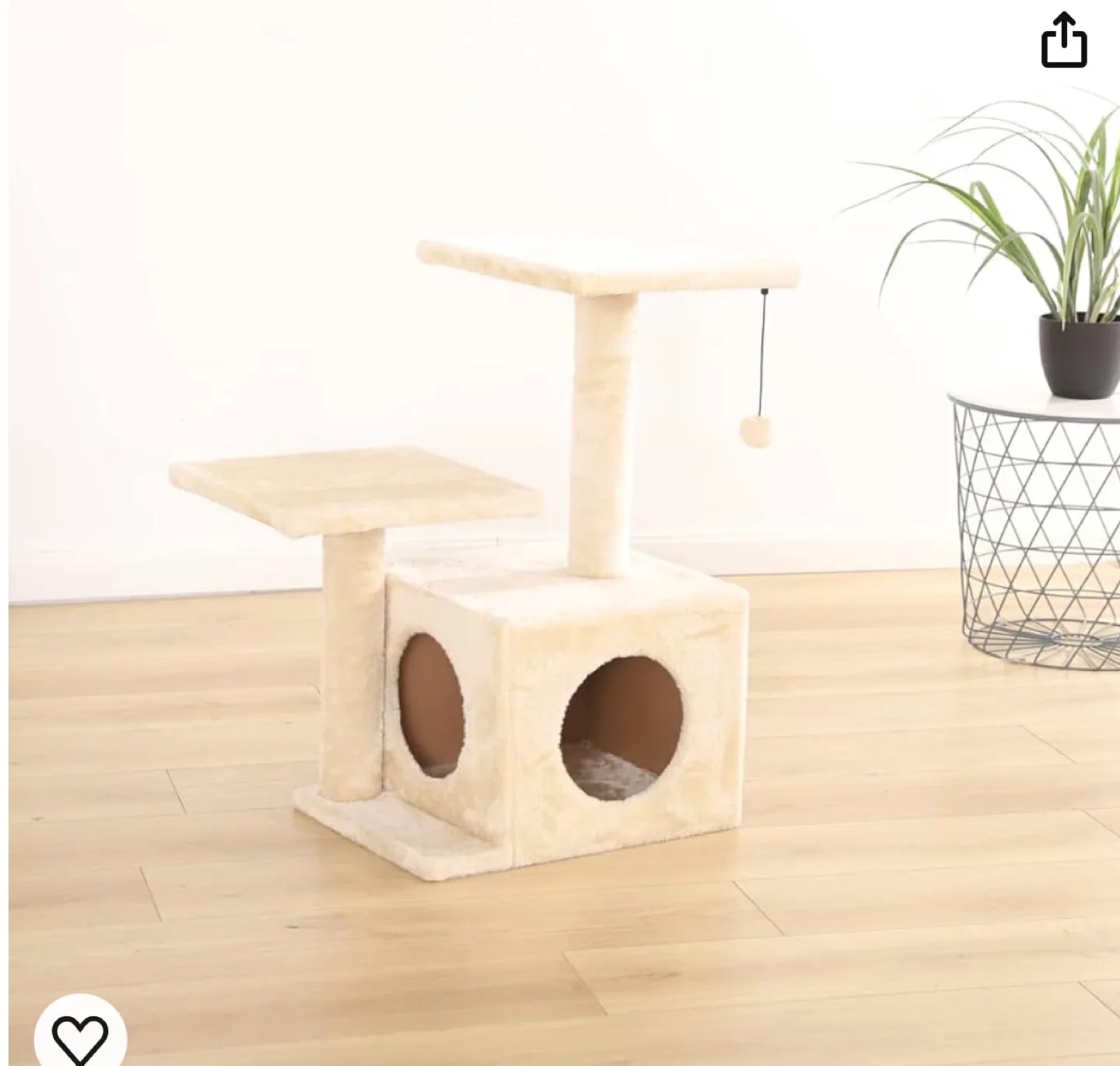 *Brand New* Dual Post Indoor Cat Tree Tower With Cave image indicator(6)