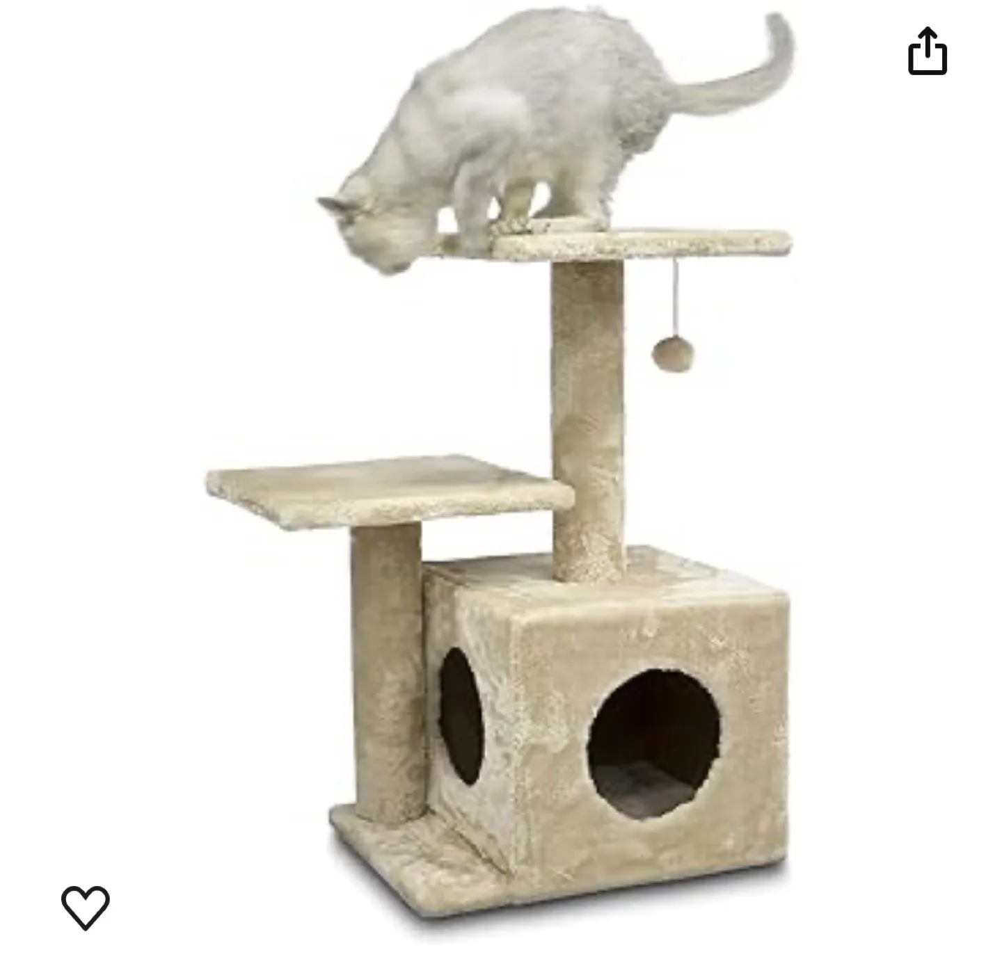 *Brand New* Dual Post Indoor Cat Tree Tower With Cave image indicator(5)