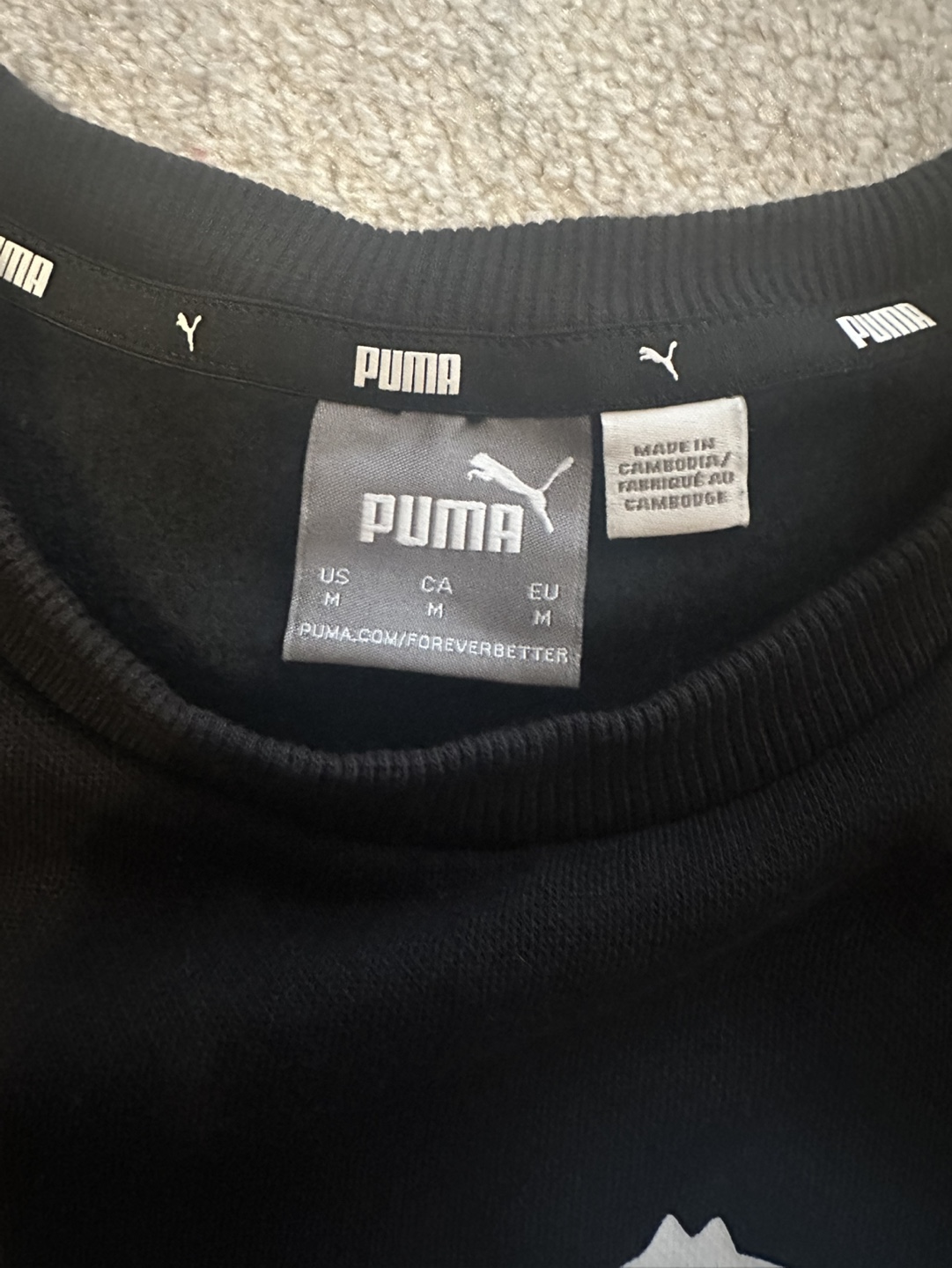 Men's Puma Black Sweatshirt - Size Medium - photo 2
