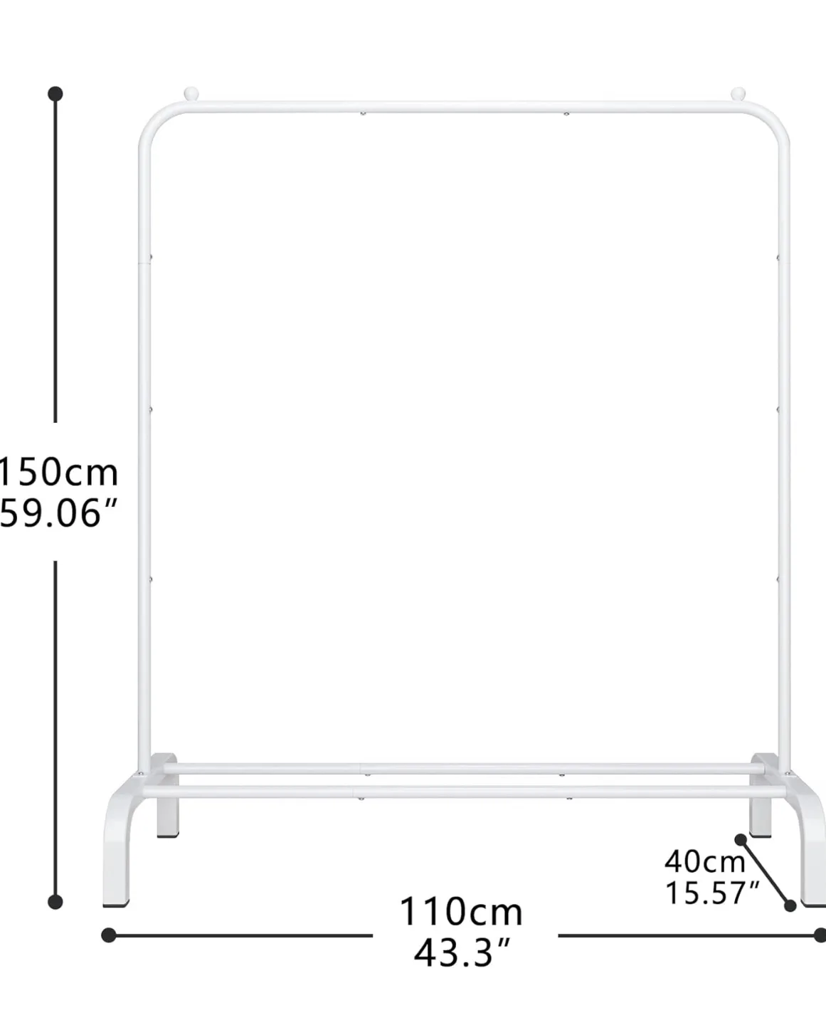 White Metal Clothing Rack image indicator(2)