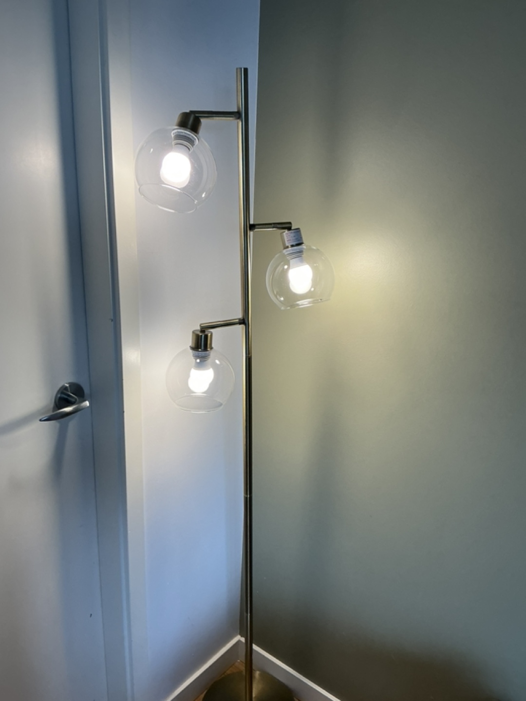 Three-Light Gold Floor Lamp
