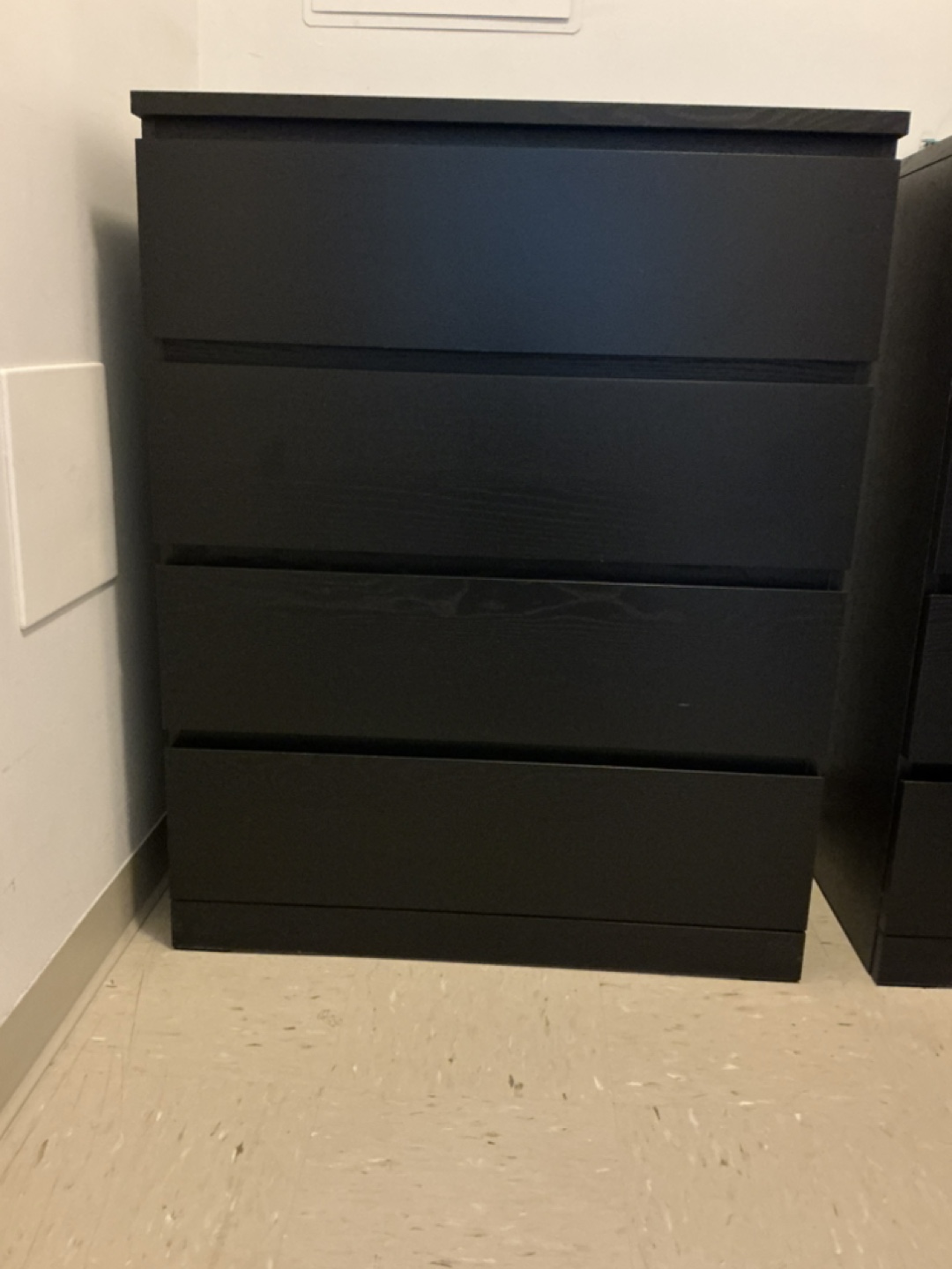 IKEA MALM 4-Drawer Chest - Black-Brown - photo 2