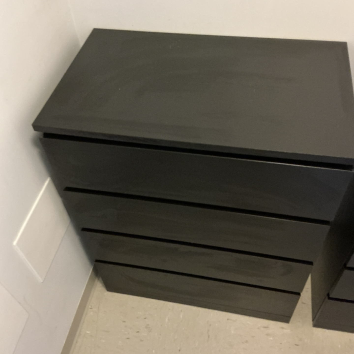 IKEA MALM 4-Drawer Chest - Black-Brown - photo 3