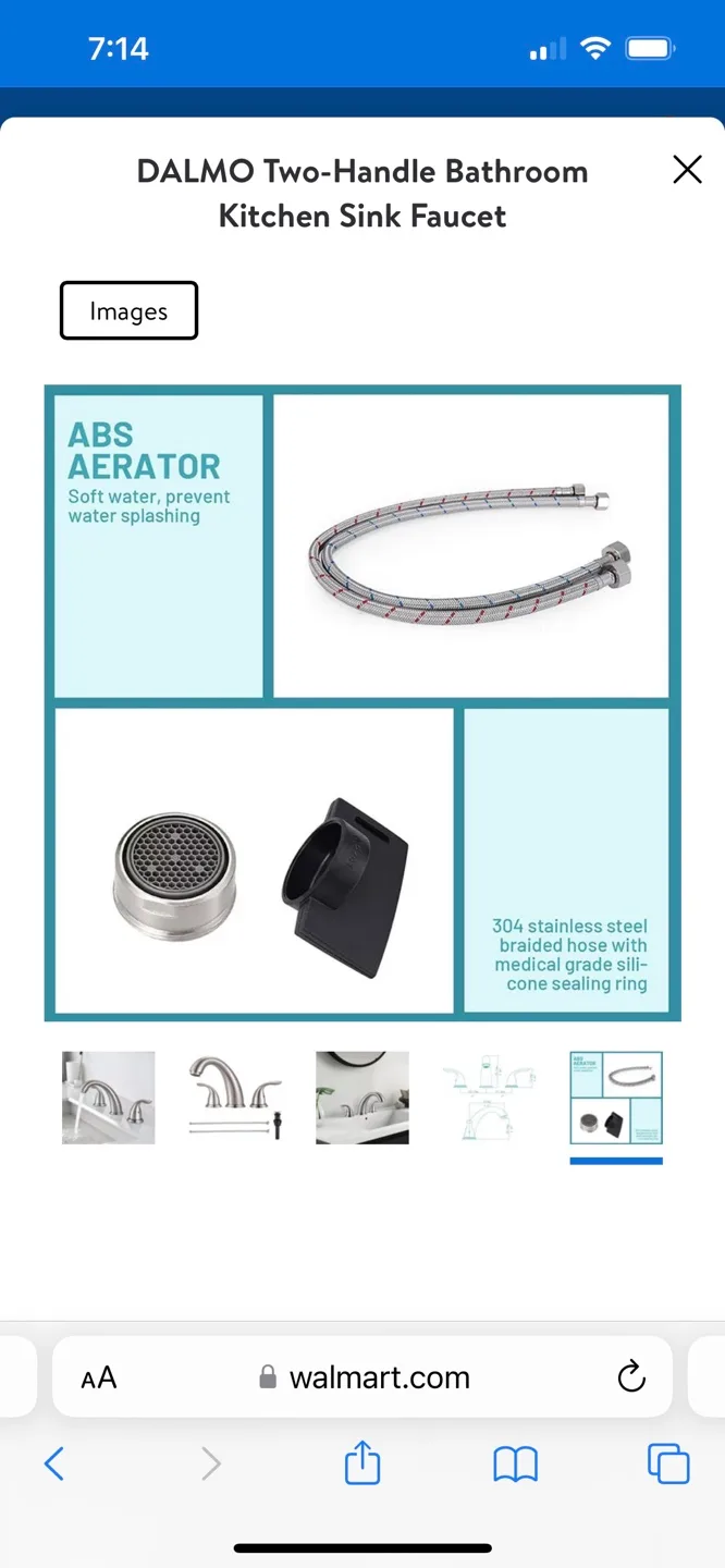 Dalmo Brushed Nickel 3-Hole Bathroom Sink Faucet image indicator(6)