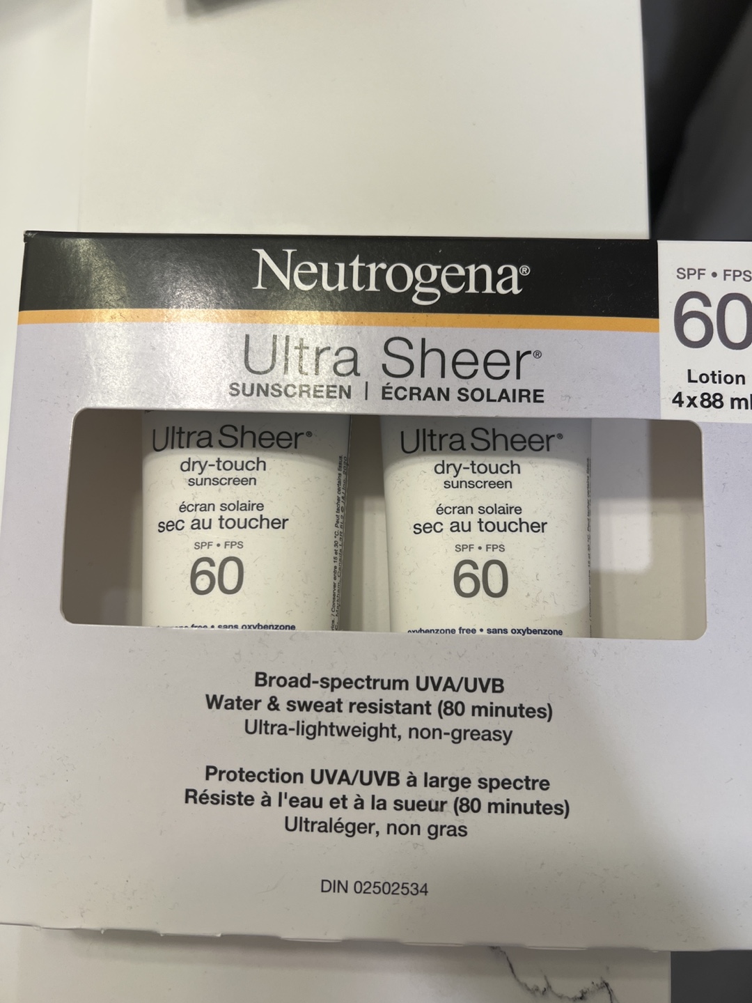 Neutrogena Ultra Sheer Dry-Touch Sunscreen SPF 60 (2-pack)