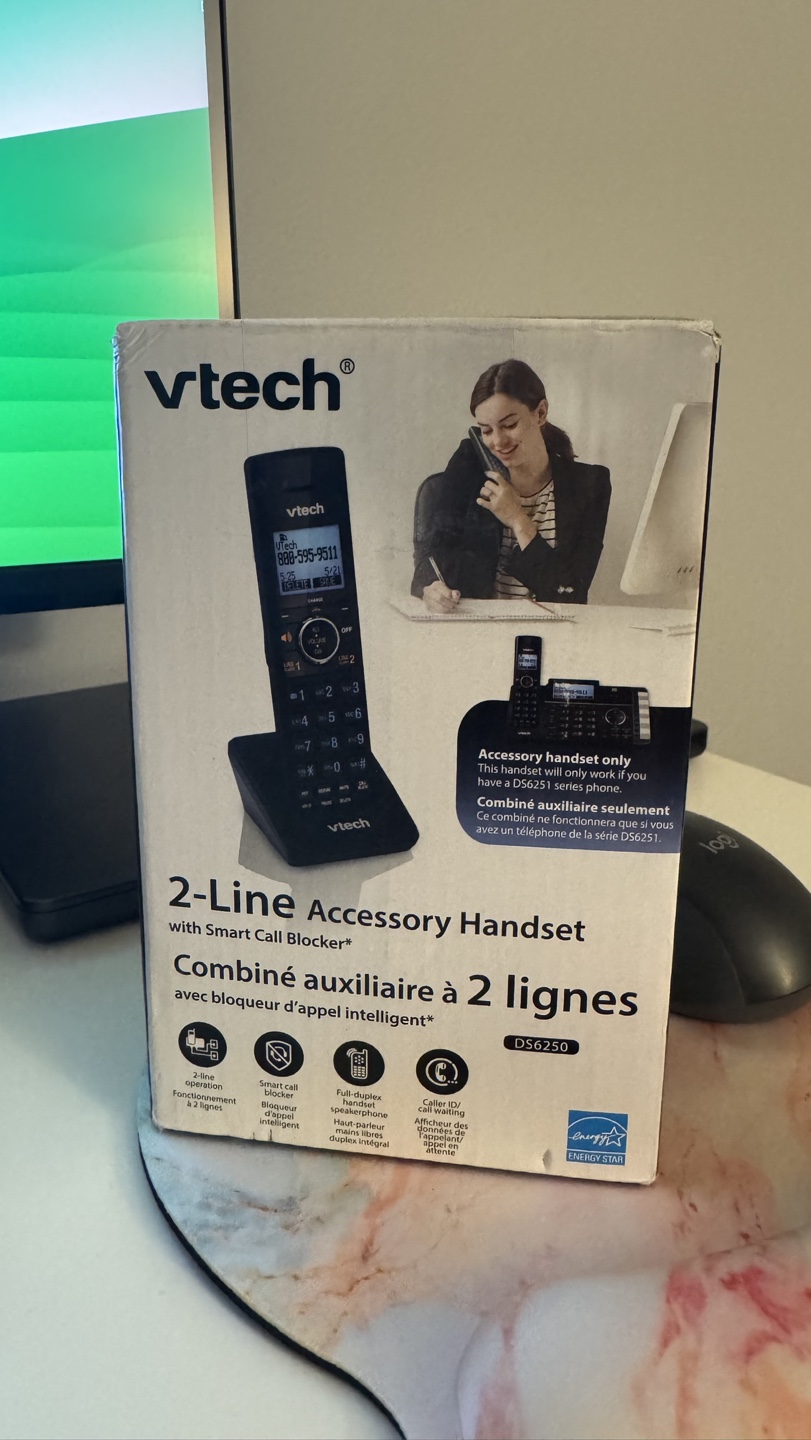 VTech DS6250 Expansion Handset for DS6251 or DS6251-2 2 Line Tel - photo 2