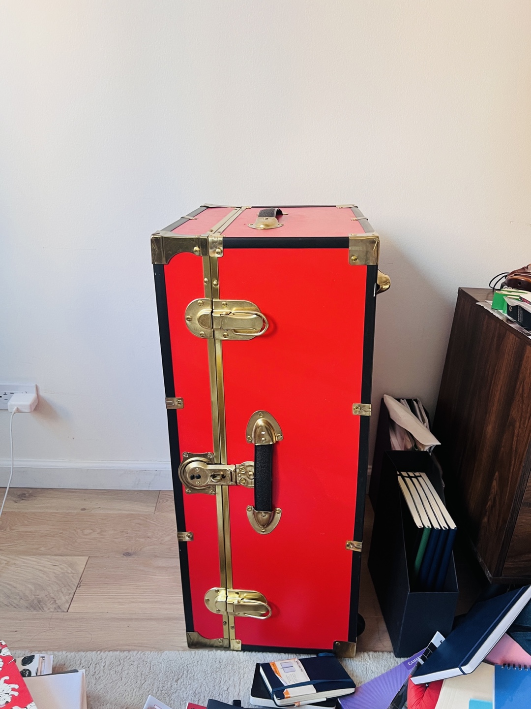 Red Storage Trunk with Wheels - photo 3