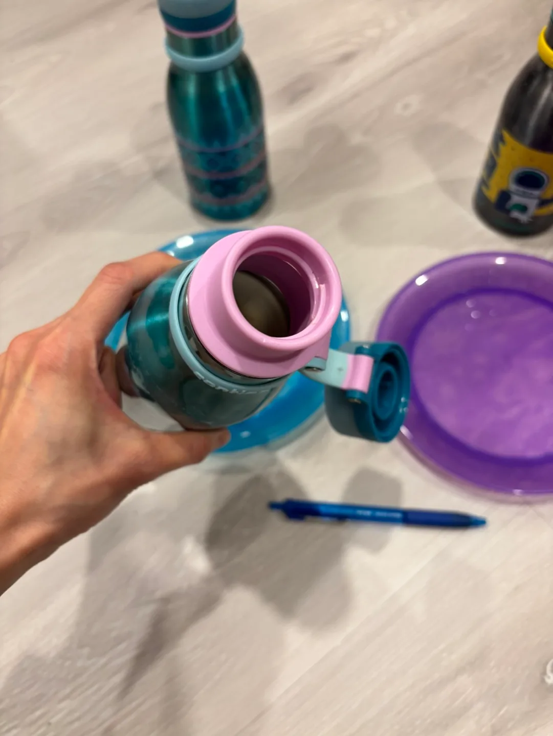 Contigo Water Bottle x 3 + 2 plastic plates image indicator(2)