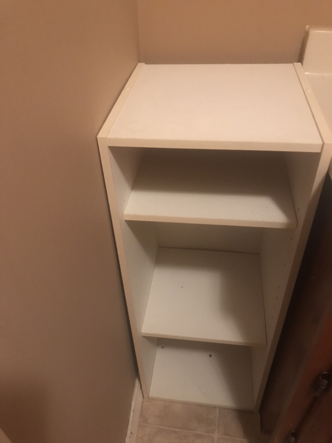 White Bathroom Cabinet with 2-Drawer Organizer - photo 2