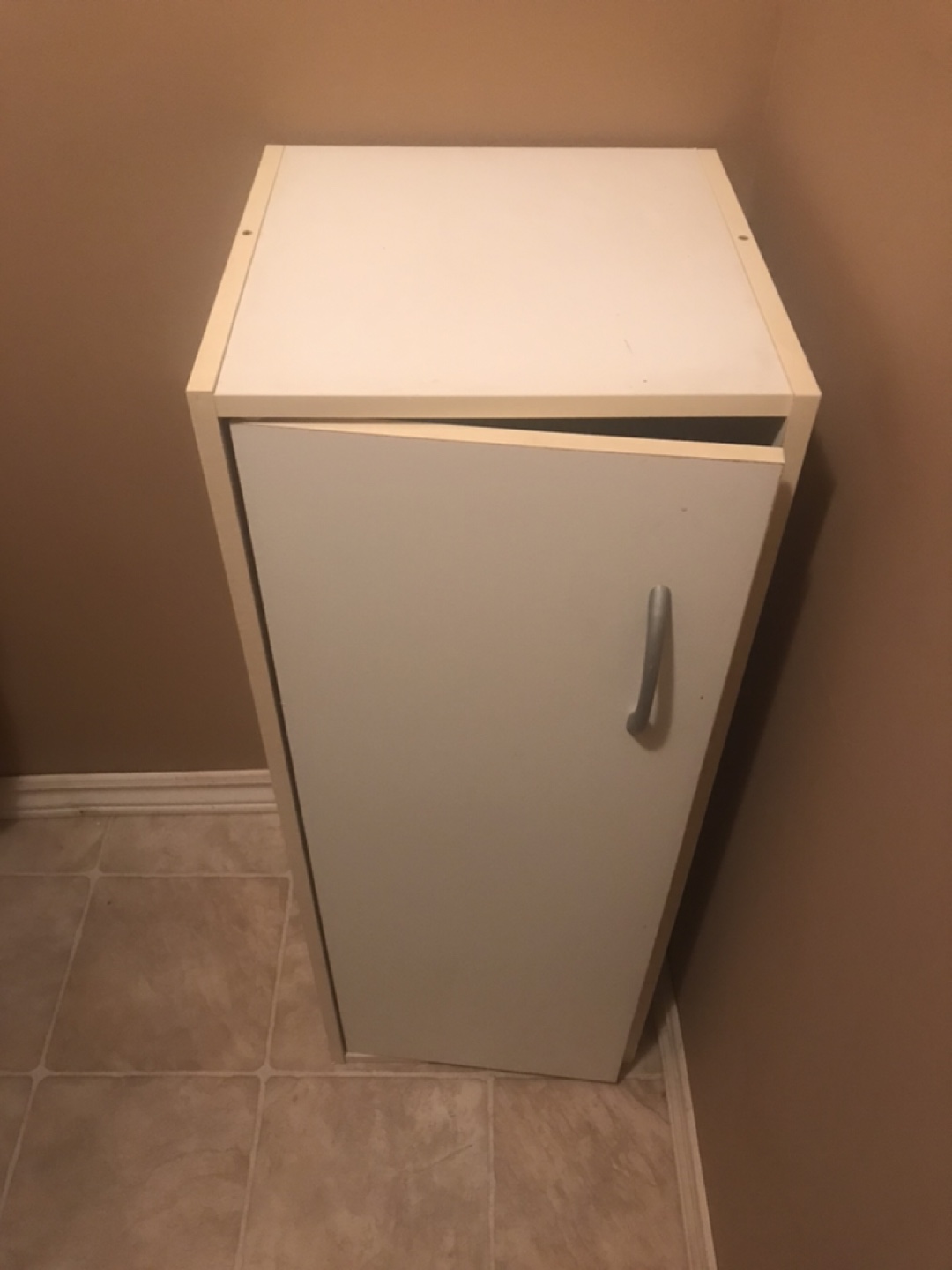 White Bathroom Cabinet with 2-Drawer Organizer