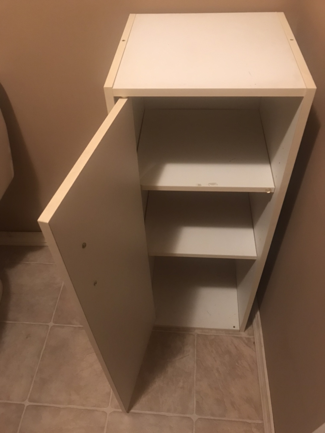White Bathroom Cabinet with 2-Drawer Organizer - photo 3