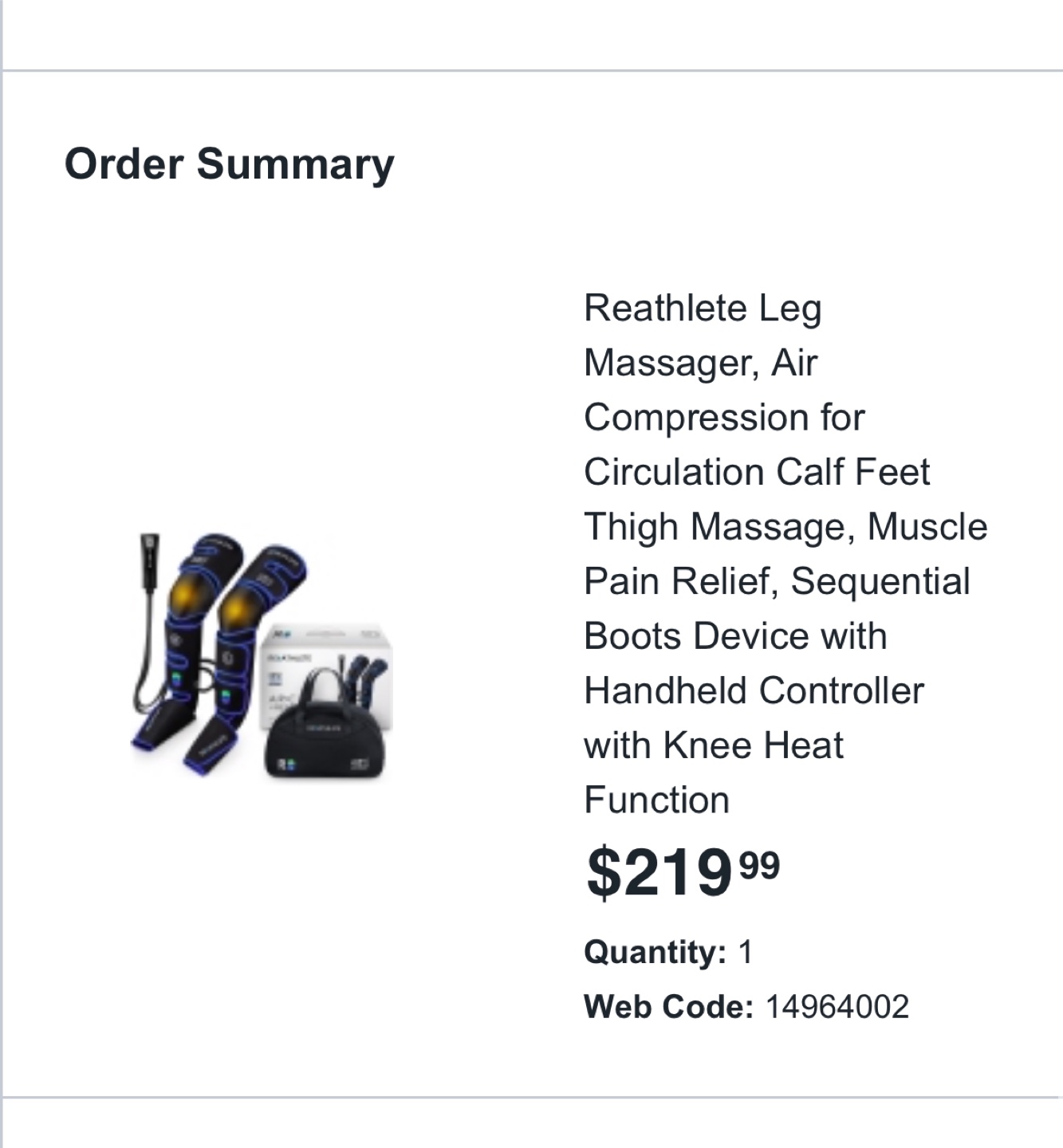Reathlete Leg Massager with Carry Bag - photo 3