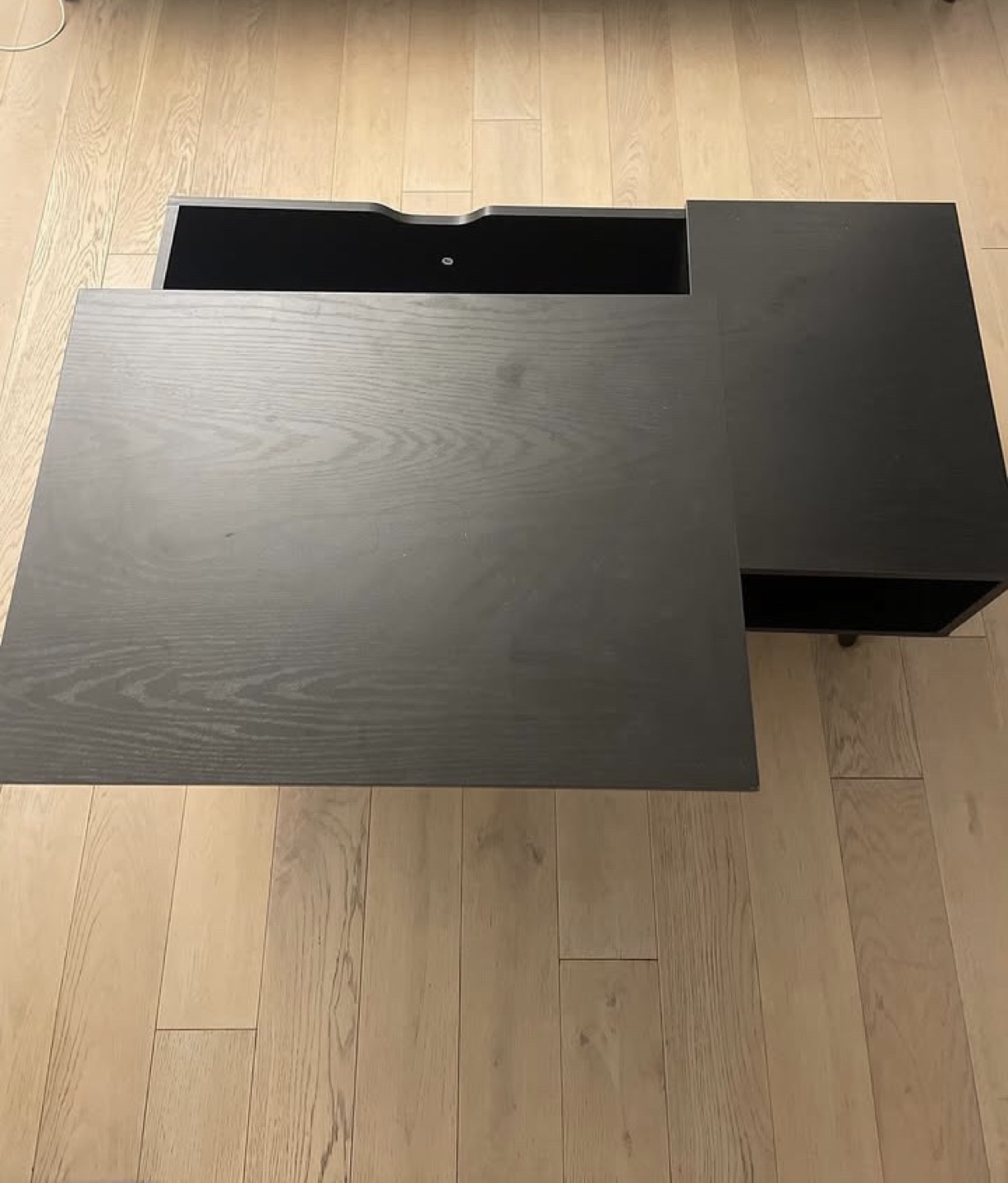 Black Coffee Table with Hidden Storage