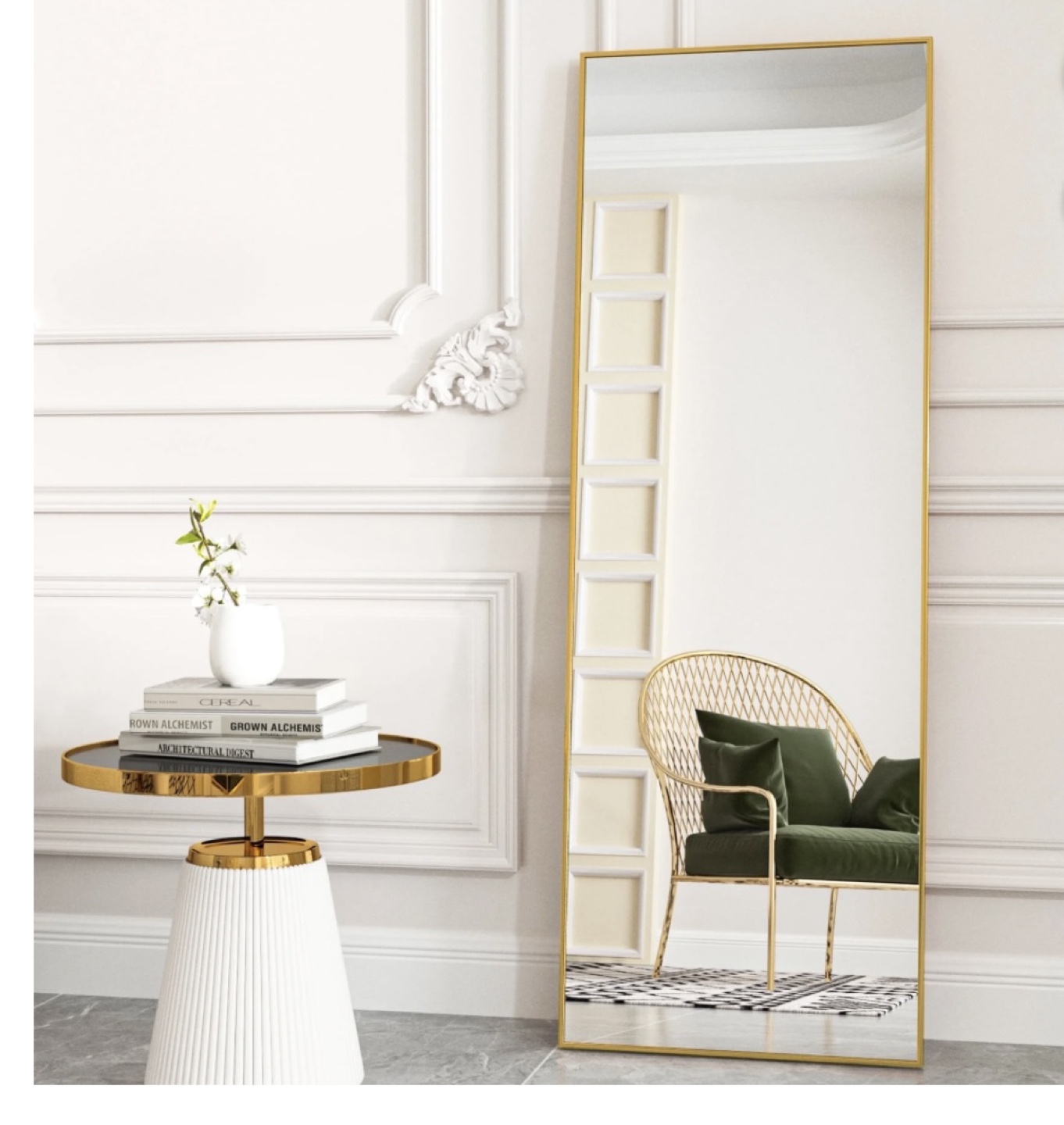 Full Length Gold Framed Mirror