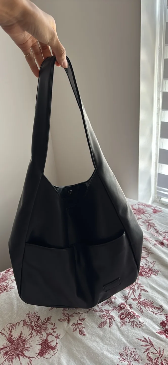 Black Leather Hobo Bag