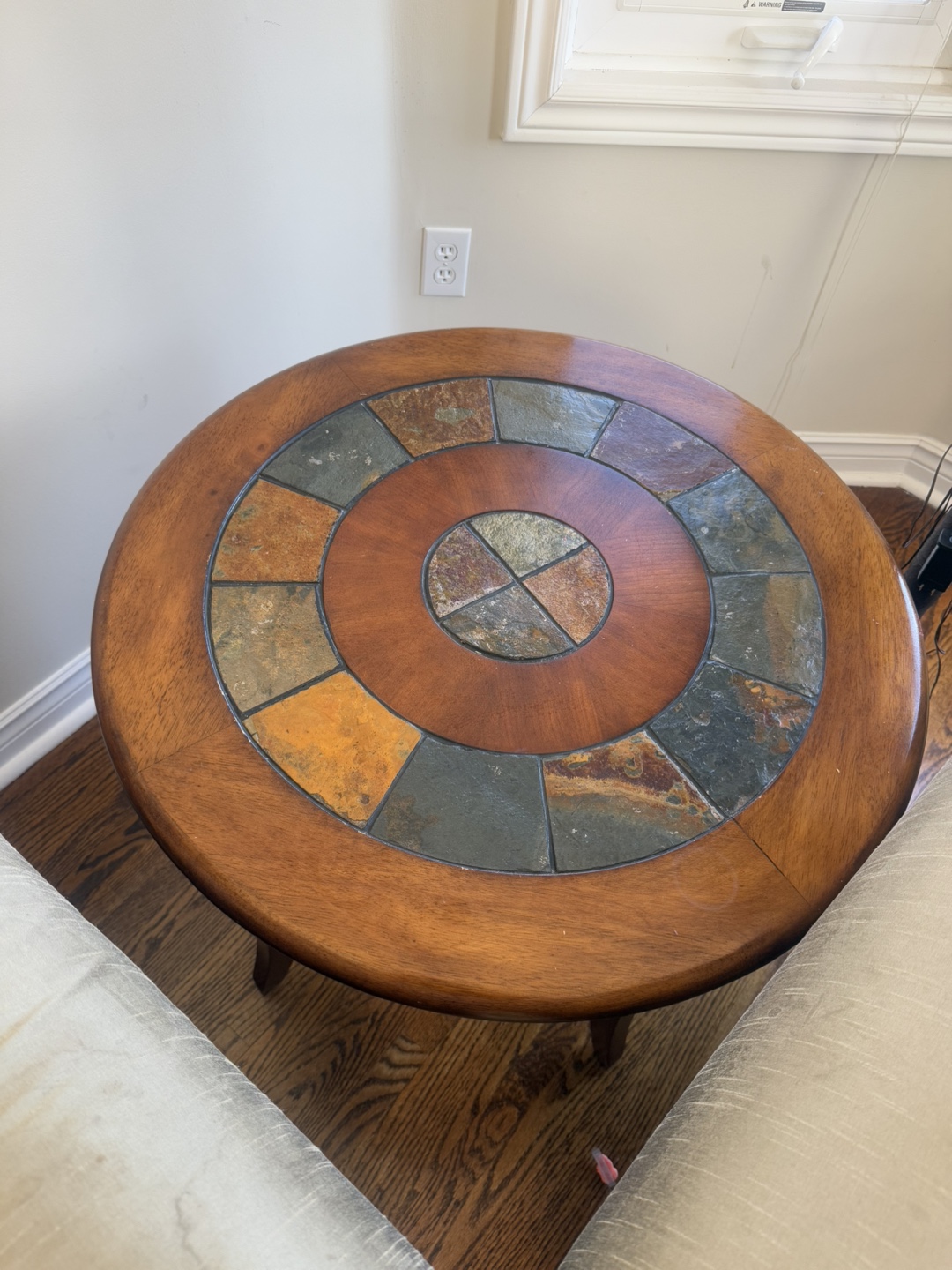 Oval & Round Slate Top Coffee Tables - photo 3