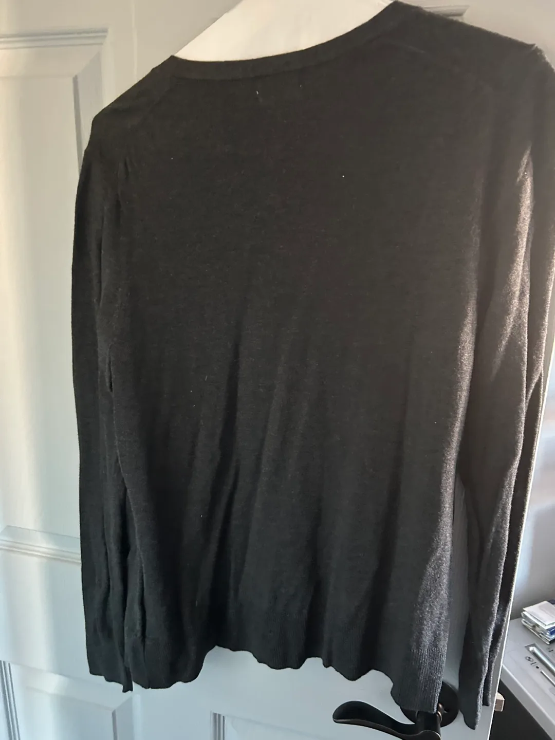 Women's Dark Grey Cardigan Sweater image indicator(2)