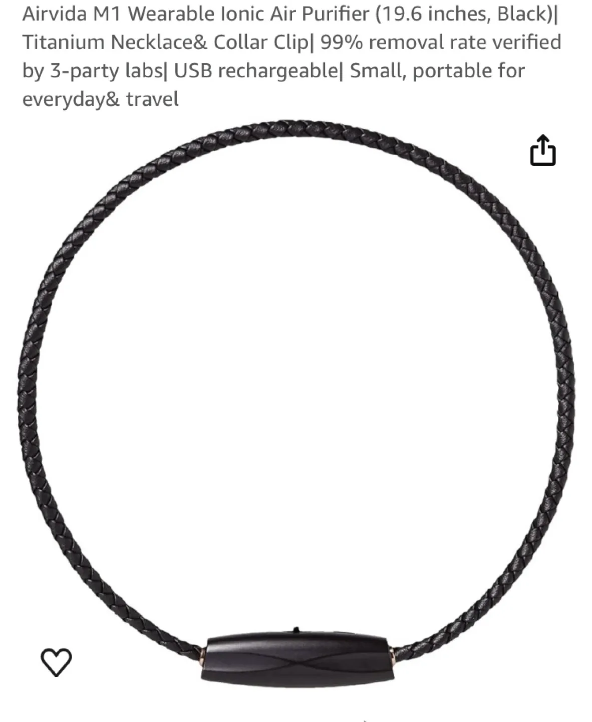 ible Airvida M1 Wearable Ionic Air Purifier Necklace image indicator(5)