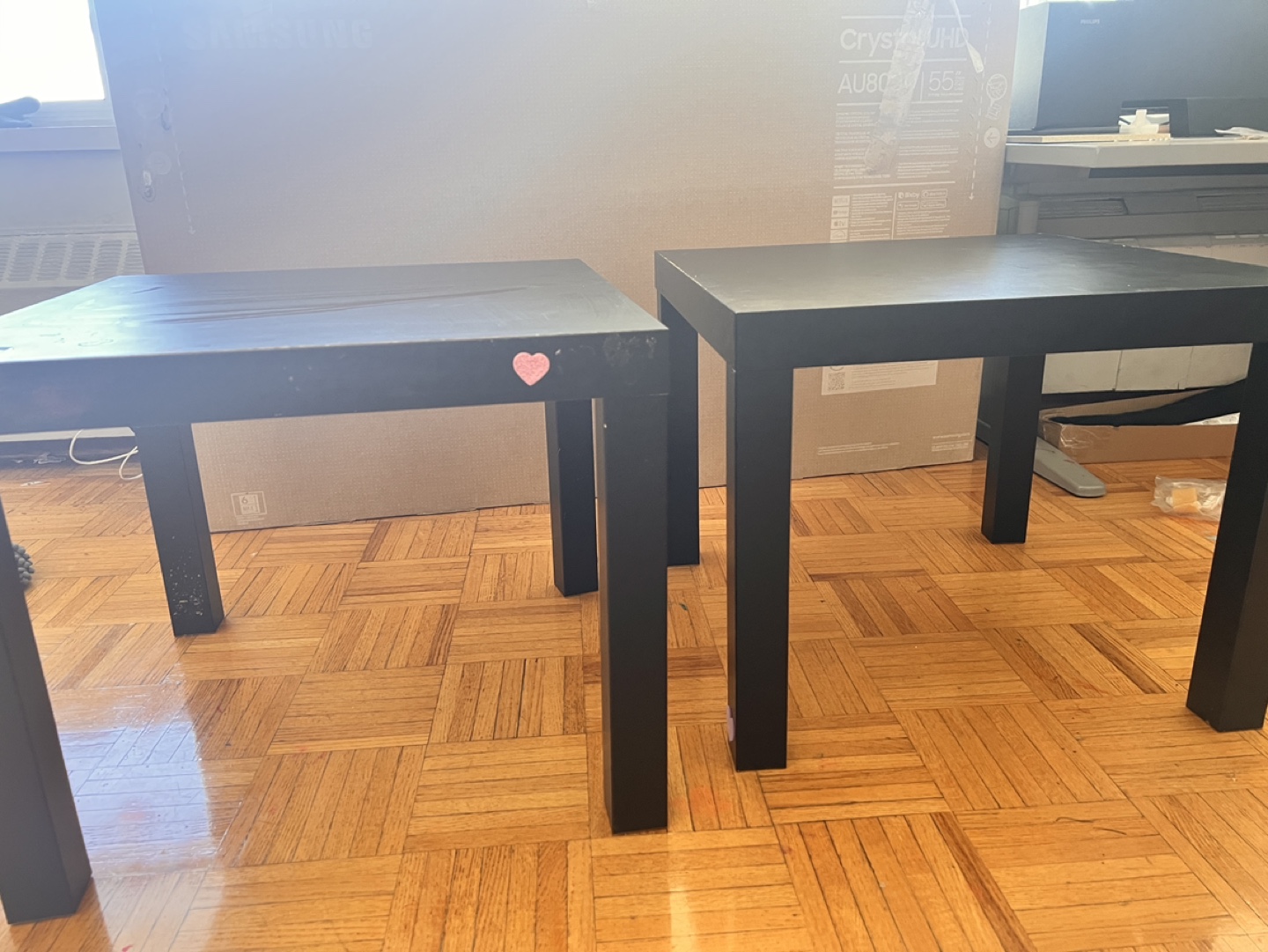 Pair of Black IKEA Side Tables
