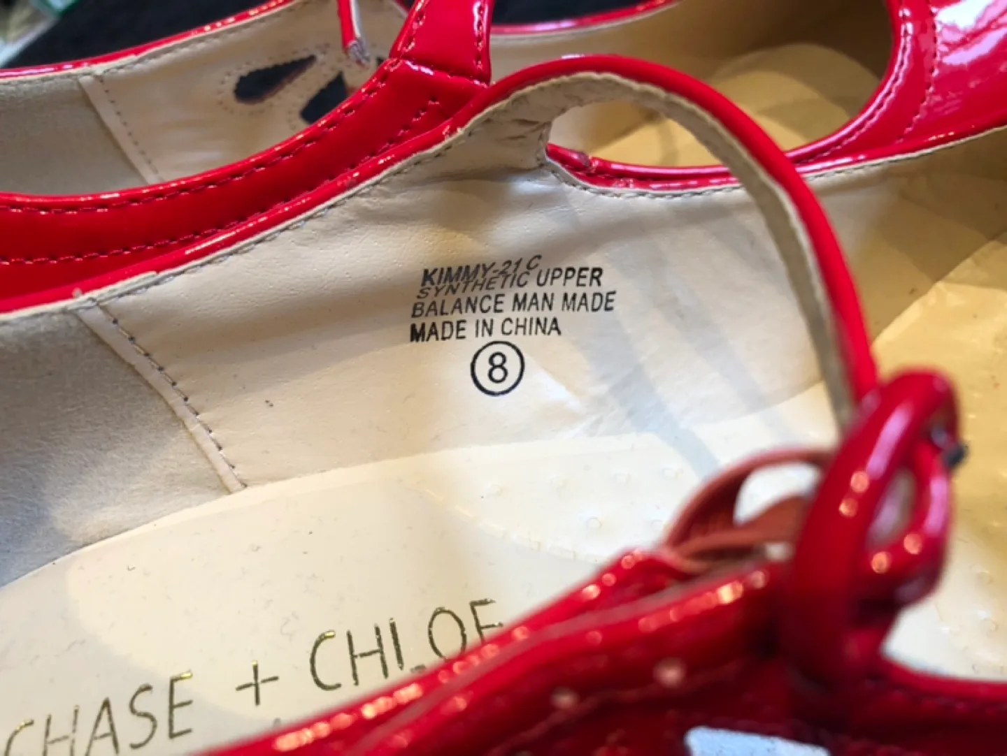 Chase and Chloe Red Patent Mary Janes - Size 8 image indicator(4)