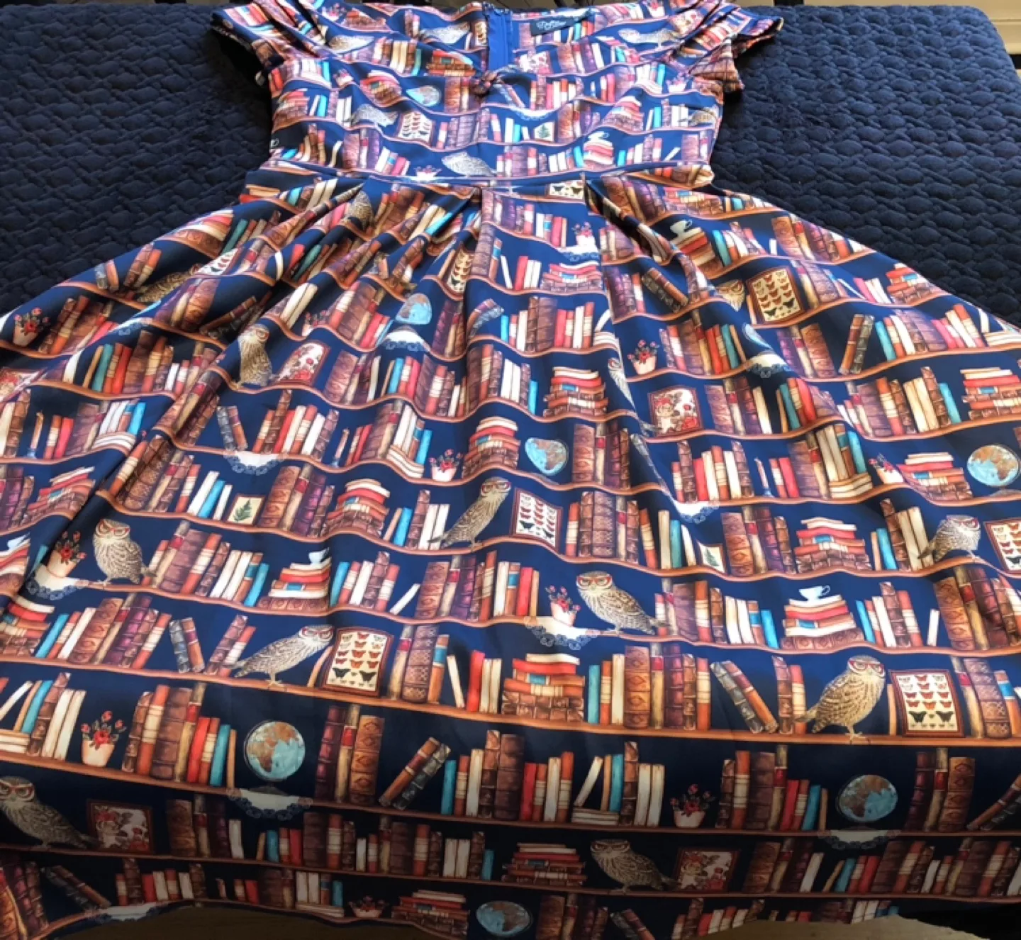 Dolly and Dotty Bookish Owl Print Dress Size 8 image indicator(2)