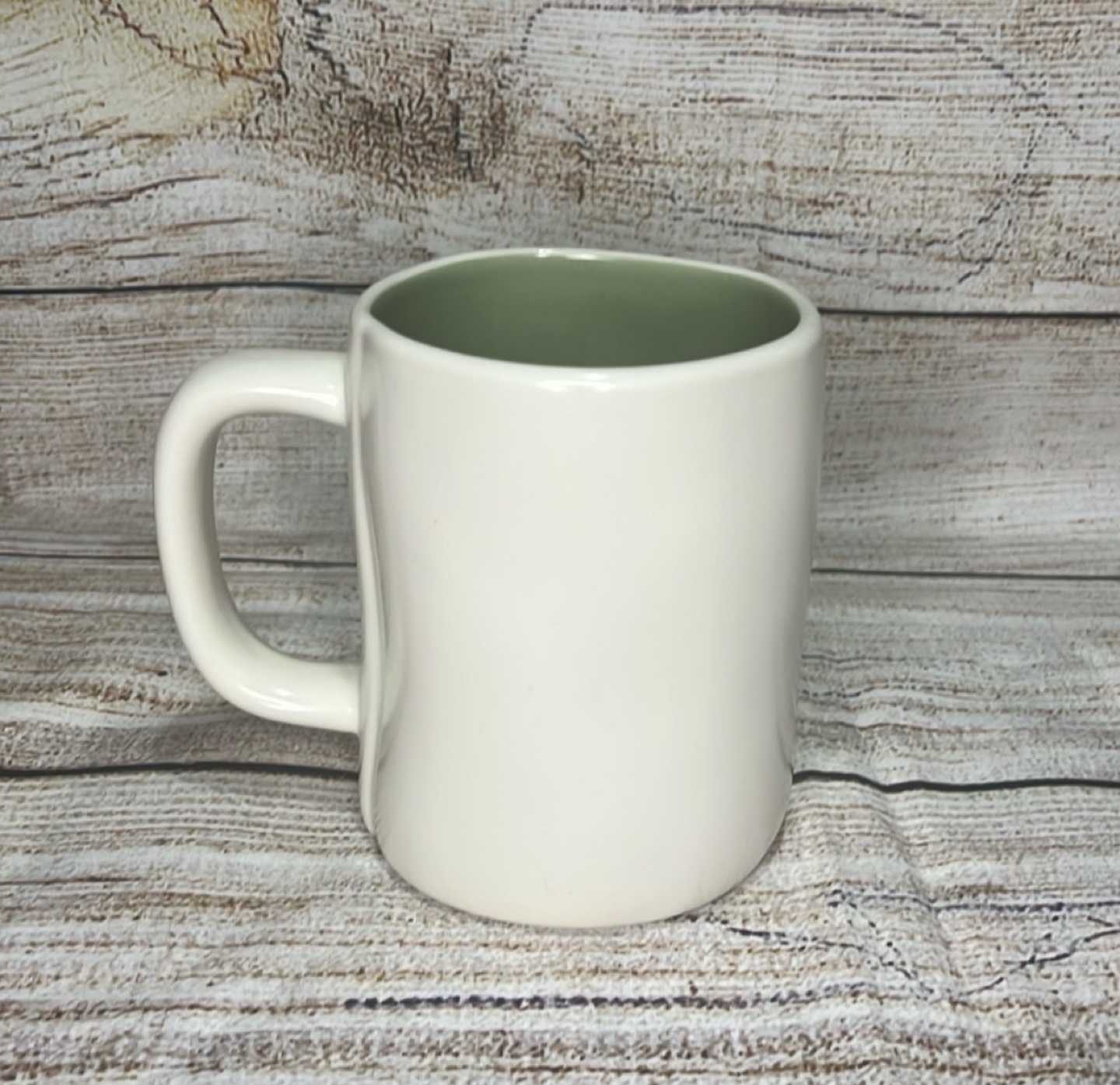 RARE!! NEW Rae Dunn “SWEATER WEATHER” Mug with Green inside - photo 2