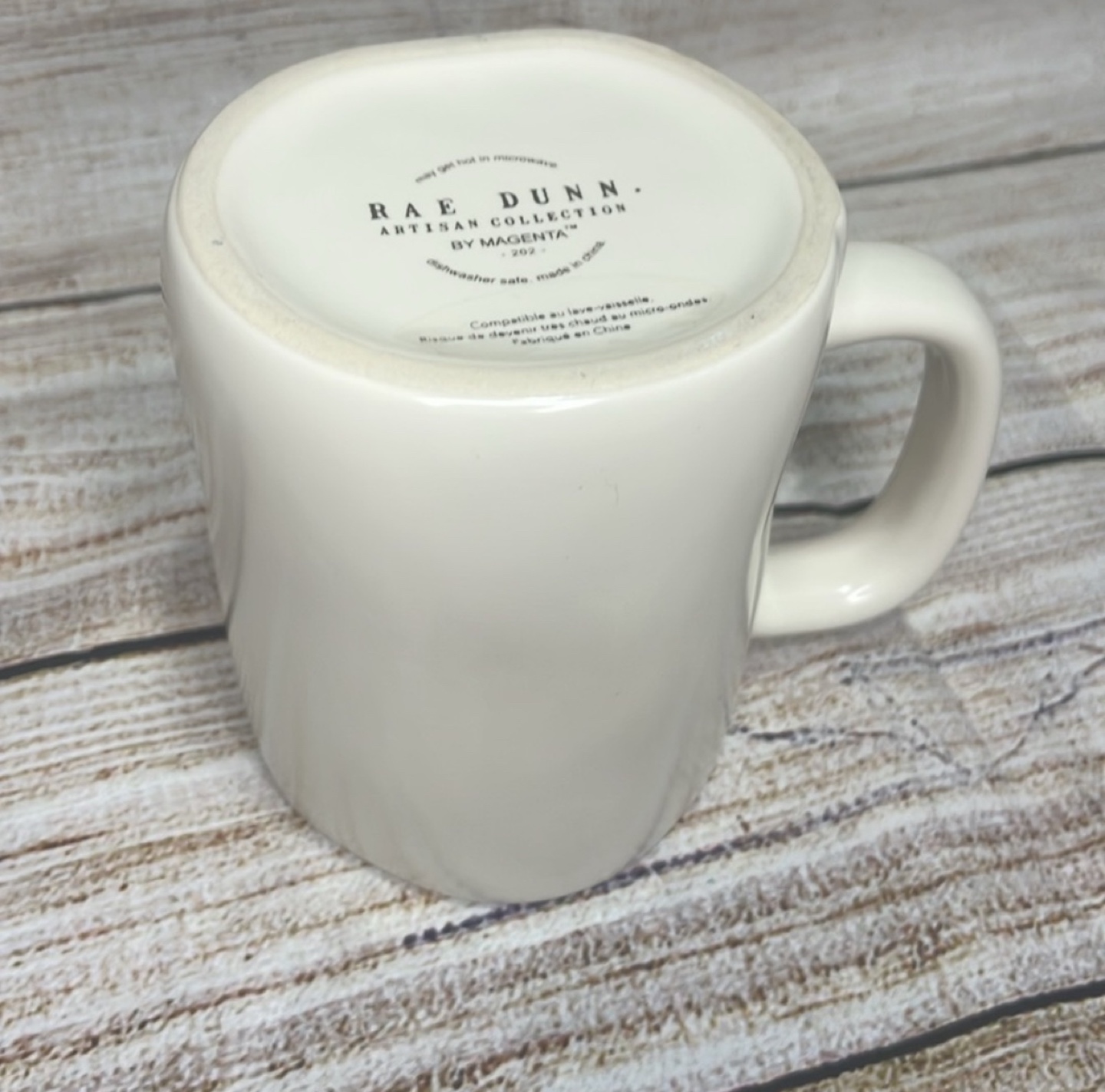 RARE!! NEW Rae Dunn “SWEATER WEATHER” Mug with Green inside - photo 5