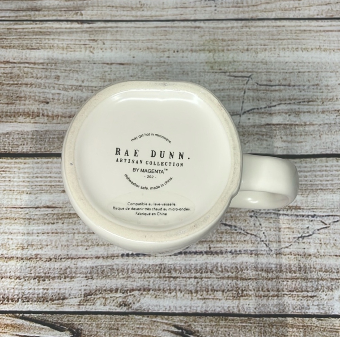 RARE!! NEW Rae Dunn “SWEATER WEATHER” Mug with Green inside - photo 4