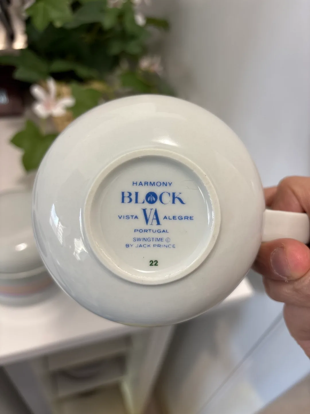 Vintage Block Harmony Vista Alegre Sugar Bowl and Creamer image indicator(3)