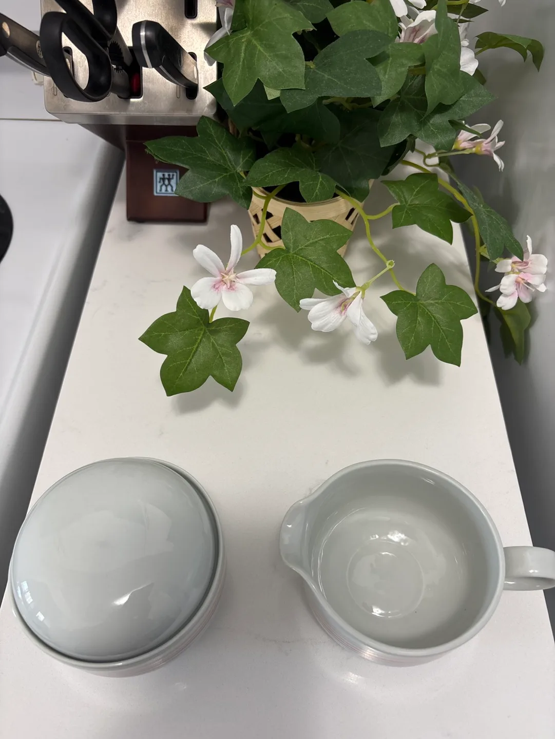 Vintage Block Harmony Vista Alegre Sugar Bowl and Creamer image indicator(4)