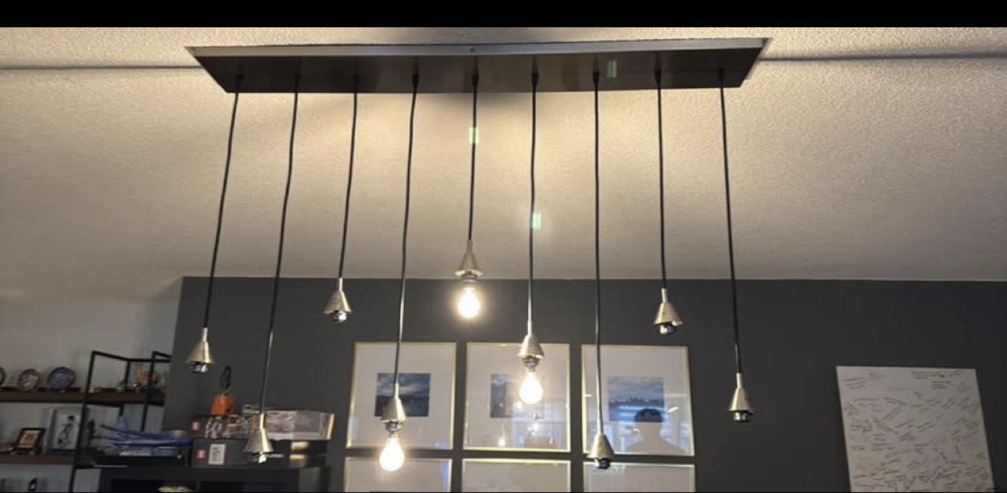 CB2 Firefly 9 pendant light/ one broken globe - photo 2