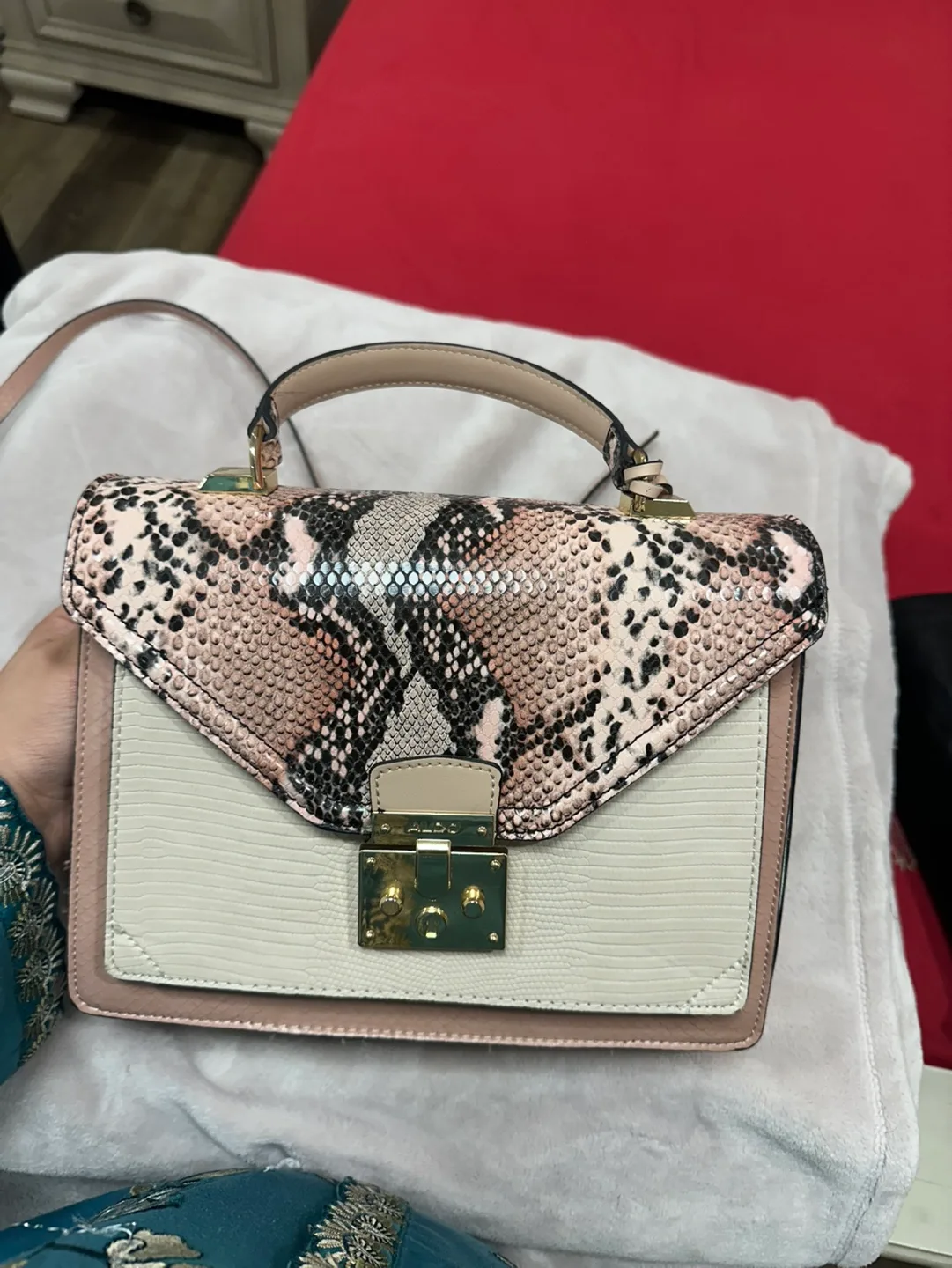 ALDO Snakeskin-Print Satchel image indicator(3)