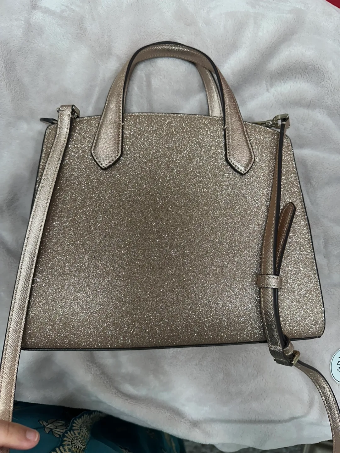 Kate Spade Glitter Rose Gold Handbag image indicator(2)