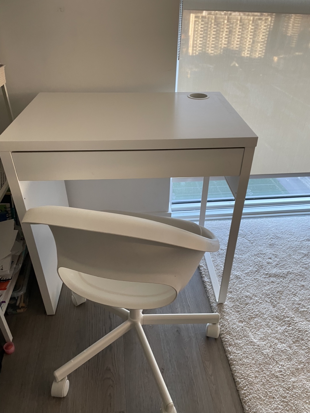 White Desk with Chair (IKEA)