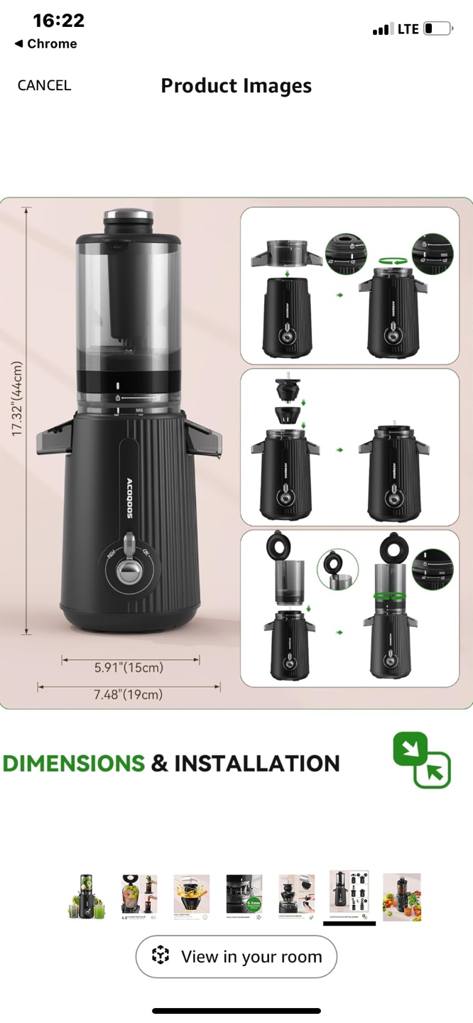 ACOQOOS Juicer Machines, Cold Press Juicer - photo 2