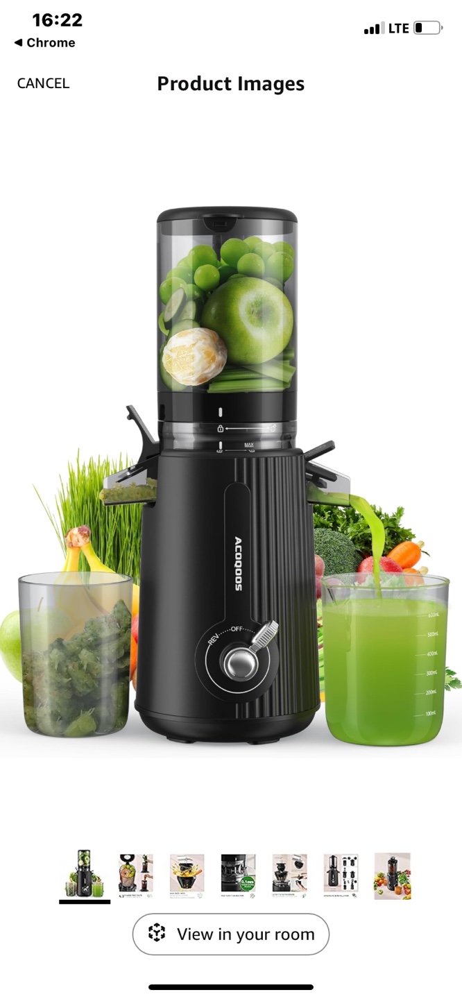 ACOQOOS Juicer Machines, Cold Press Juicer
