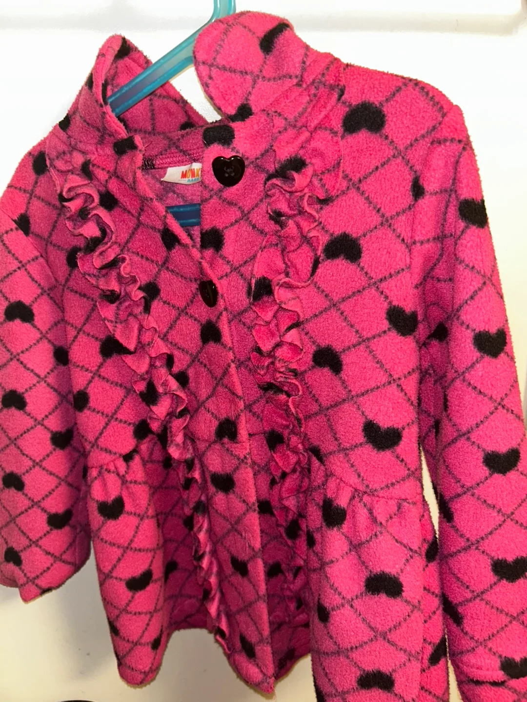Girls Pink Fleece Sweater Size 5-6 thumbnail