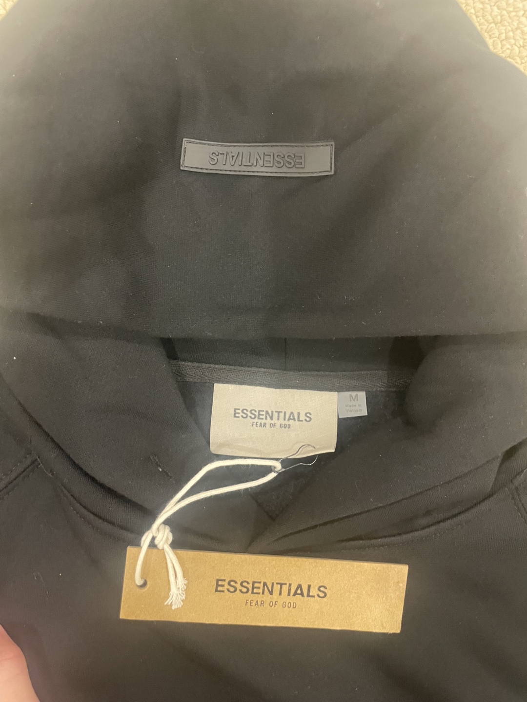 Essentials Fear Of God Black Hoodie - photo 3