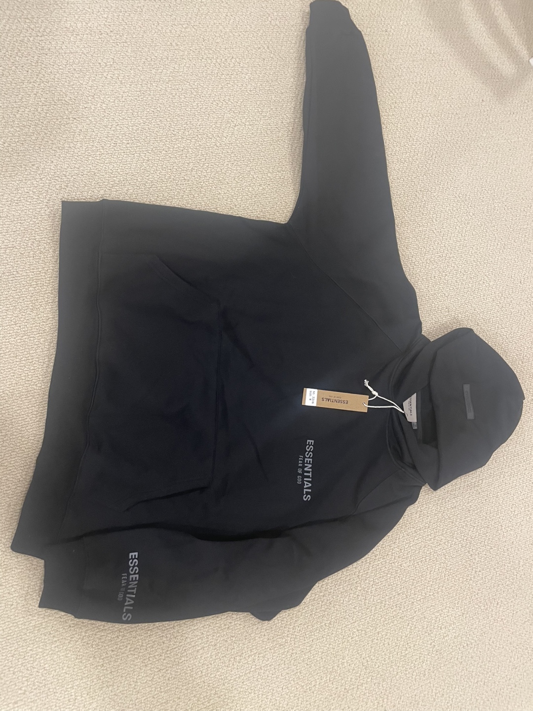 Essentials Fear Of God Black Hoodie