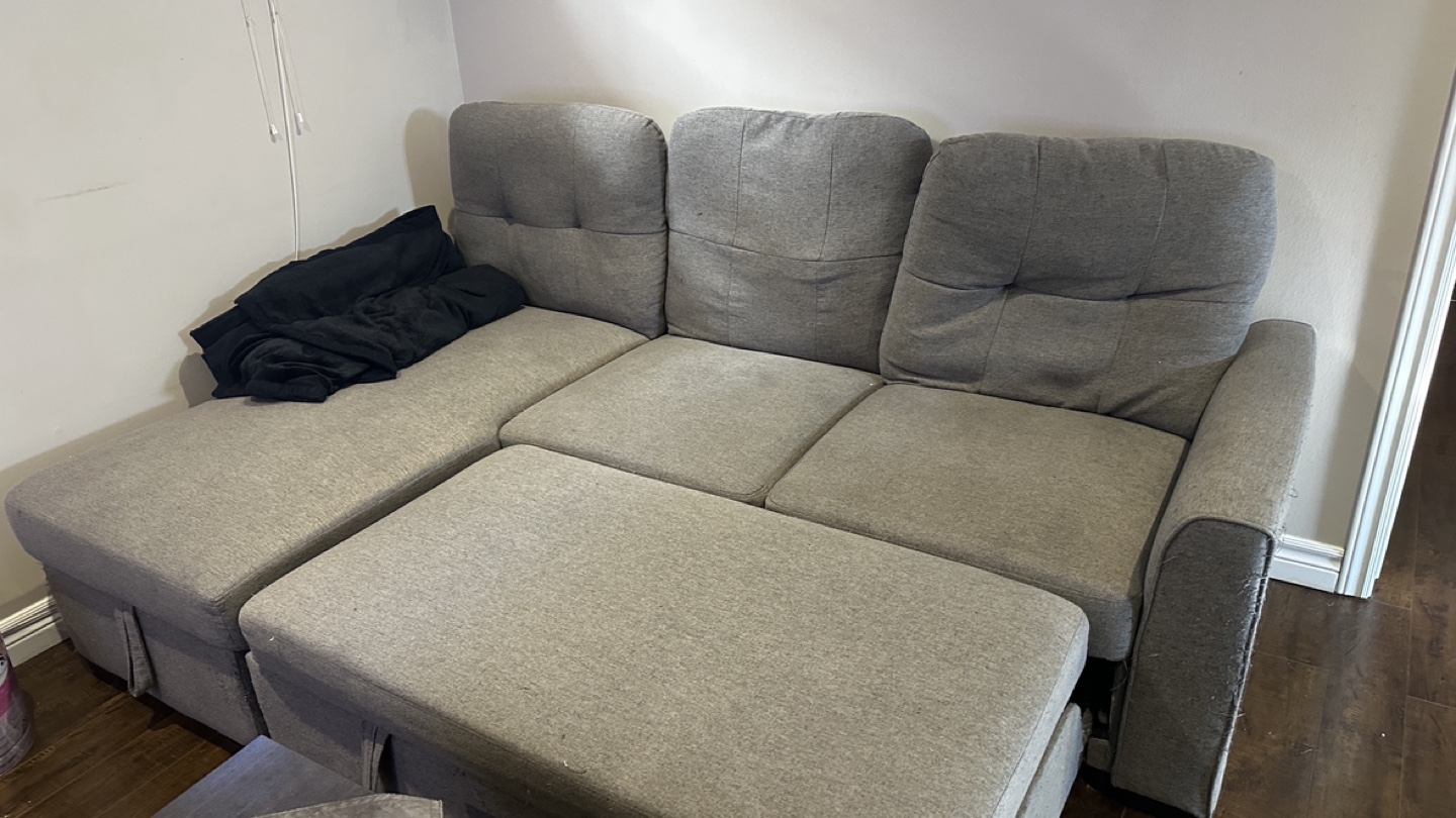 Grey Sectional Sofa with Storage - photo 2