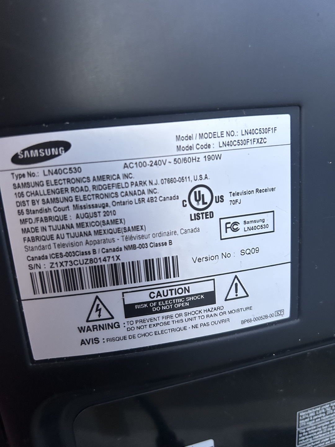 Samsung LN40C530F1F 40-inch LCD HDTV - photo 3
